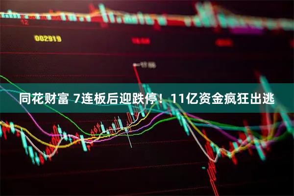 同花财富 7连板后迎跌停！11亿资金疯狂出逃